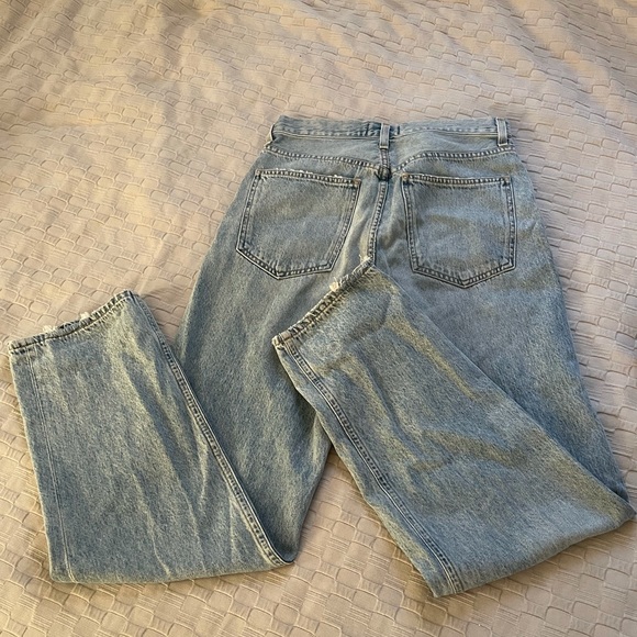 ❌sold AGOLDE Blue Criss Cross Upsized Jeans - Picture 4 of 5